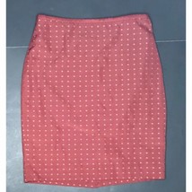 Burnt Orange Embroidered Polka Dot Pencil Skirt 6 8 Whimsical Goblin Cor... - $14.85