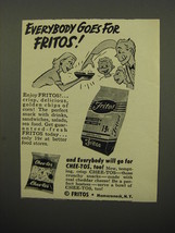 1950 Fritos Corn Chips and Chee-tos Snacks Ad - Everybody goes for Fritos! - £14.74 GBP