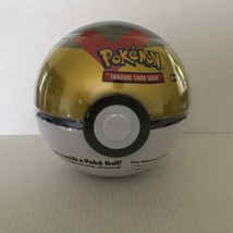 NEW Sealed Pokemon Black and Gold Poke Ball Tin - 3 Booster Packs + 1 Coin - £22.37 GBP