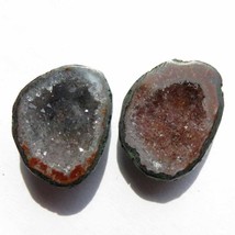 Tabasco -Tiny Mexican Baby Geode  Polished Halves for  Jewelry * Display TEX1444 - £14.21 GBP