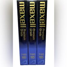 Maxell VHS Blank Tapes Lot Of 3 Premium Grade NEW SEALED - $11.40