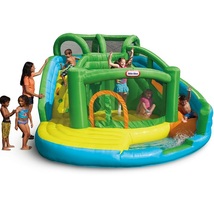 Inflatable Water Slide 2-in-1 Wet &#39;n Dry Bounce House Pool Kids Backyard... - £541.51 GBP