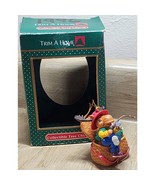 Trim A Home Moose Fishing With Creel Fish Reel Christmas Ornament Lustre... - $167.91 MXN