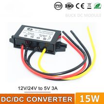 DC 12V 24V to DC 5V 3A - 10A Step Down Power Converter Buck 15W LED Cars... - $10.80+