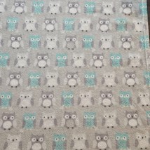 Parents Choice Fleece Aqua Gray Owl Soft Security Blanket Lovey Walmart - $24.25