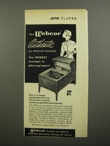 1952 Webster Chicago Webcor Authentic Phonograph Advertisement - £14.52 GBP