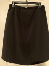 Vintage Ann Taylor Stretch Size 8 Solid Black Lined Dress Skirt - £7.17 GBP