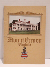 Mount Vernon Virginia 1936 Booklet Illustrated George Washington Home - $9.85