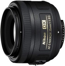 Nikon Af-S Dx Nikkor 35Mm F/1.8G Lens With Auto Focus For Nikon Dslr, Black. - £183.59 GBP