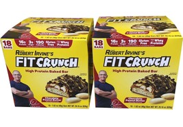 2 Packs FITCRUNCH Snack Size Protein Bars Just 3g of Sugar &amp; Soft Cake Core - £41.33 GBP