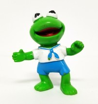 Muppet Babies Baby Kermit the Frog Vintage &quot;2 PVC Cake Topper Figure 1986 - £1.52 GBP