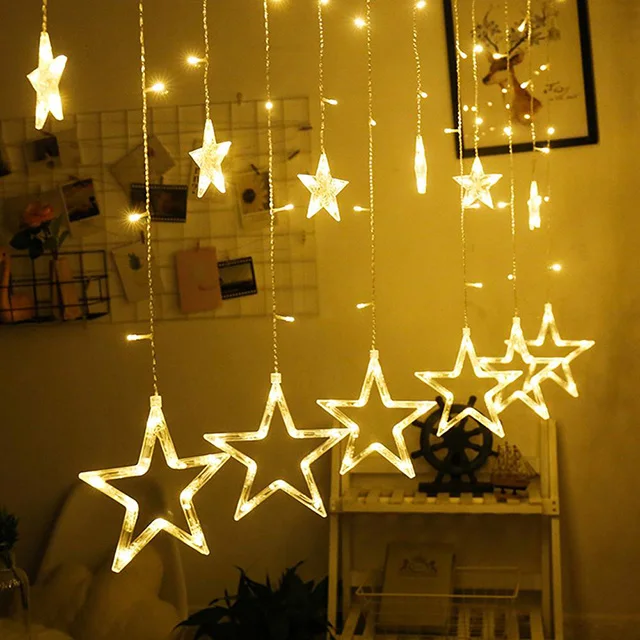 12 s 138 LED Curtain String Lights Waterproof Window Light For room With 8 Light - £165.68 GBP