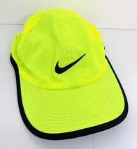 Nike Dri-Fit Featherlight Running Hat Cap Lite Neon Yellow Green Adjustable - $21.64
