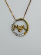 Samuel Aaron CZ Open Journey Mom Pendant and Chain, Gold Plated - £15.93 GBP