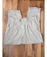 PARADISE COLLECTION NATURAL 100% Silk PANTS MENS  38 x 32 Pleated Front - $24.95