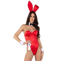Playboy Bunny Costume Set Bodysuit Rabbit Ears Tail Cuff Links Bow Tie PB127R - £102.53 GBP