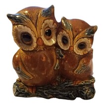 Napcoware Owl Bird Ceramic Planter Decor Mom Baby Couple Sibling Vintage C9238 - £16.01 GBP