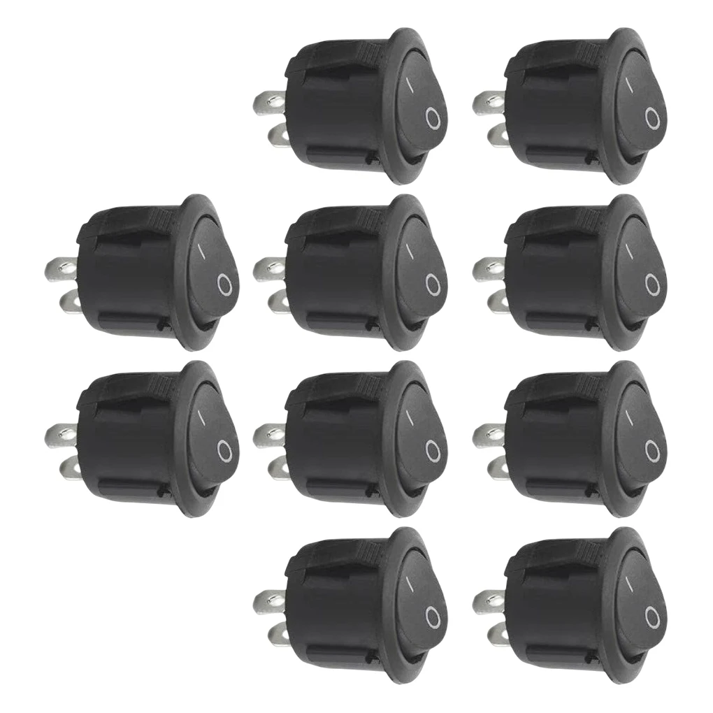 10 Pieces ABS Boats Pushbutton Switch Portable 2 Gear Replacing Round 2m Control - £40.61 GBP