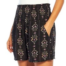 Three Dots Women&#39;s Black Metallic Printed Short Size Large - £19.51 GBP