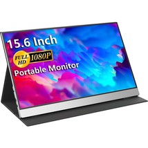 Usb-C Portable Monitor - 15.6 Inch 1080P Fhd Hdr Zero Frame Usb-C Computer Displ - £176.39 GBP