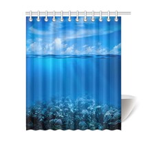 Blue Sky Ocean Coral Shower Curtain Back Drop - £23.98 GBP