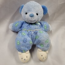 VTG 90s Baby A Division of Carters Blue Plush Teddy Bear Rattle Bunny Slippers - $79.19