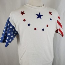Vintage L.A.T. Sportswear Stars Stripes T-Shirt Large Single Stitch USA ... - $15.99