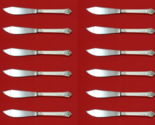 Damask Rose by Oneida Silver Fish Knife Custom Set 12 pieces 8 1/4&quot; - $830.61