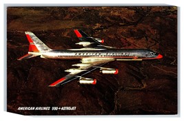 American Airlines Issued 990 Astrojet In Flight UNP Chrome Postcard V15 - $3.91