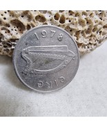 1978 Ireland 5p Coin Bull Design Irish Harp Éire Vintage Pre-Euro Decima... - $12.22 CAD