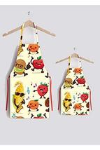 LaModaHome Kids Apron, Funny Vegetable and Fruit, Mother Daughter Aprons, Toddle - £13.41 GBP