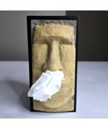 Vintage Tiki Easter Island Moai TISSUE BOX COVER Faux Stone Kleenex Disp... - €39,42 EUR