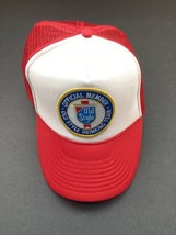 Heileman Old Style Drinking Team Vintage Hat Cap Snapback Red Mesh Nissun - £11.86 GBP