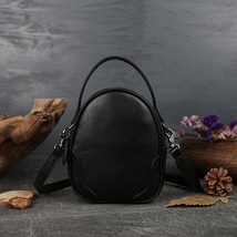 Retro Women Genuine Leather Handbags For Woman Small Ellipse Handbag Lad... - $89.19