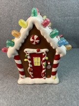 Hallmark Ceramic Christmas Musical Light-Up Gingerbread Gumdrop House 20... - £29.57 GBP
