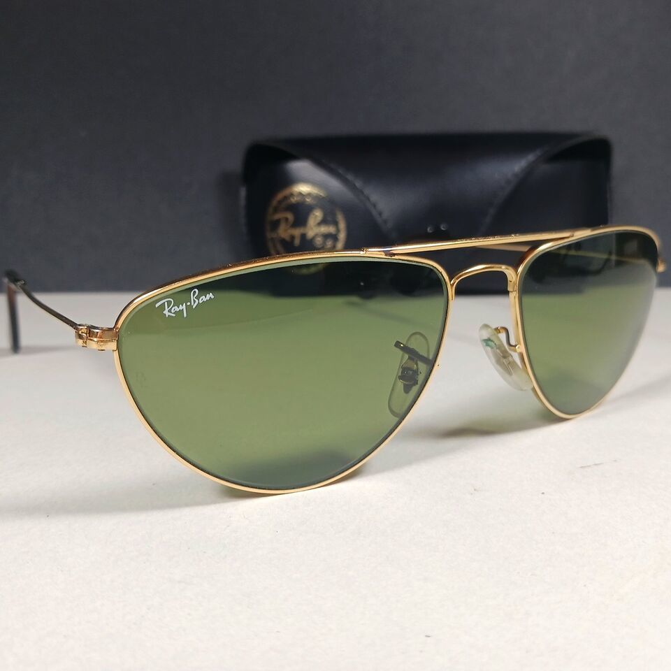 Primary image for Ray Ban Bausch & Lomb W1082 Fashion Metals Style 2 Gold B&L Sunglasses USA RARE