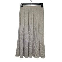 fritzi of california glax tencel beige lagenlook pleated maxi skirt Size M - £22.67 GBP
