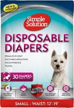 Simple Solution Disposable Dog Diapers for Female Dogs, True Fit, Absorb... - $19.68