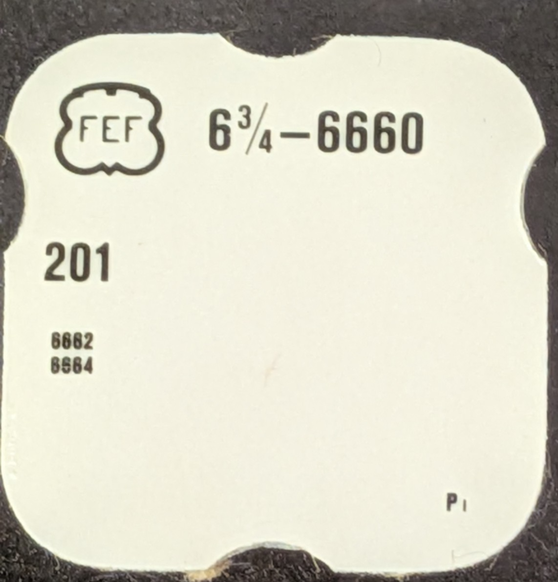 NEW FEF Cal. 6660 6662 6664 Watch Center Wheel Part# 201 - $11.87