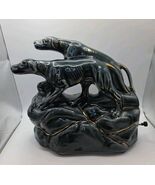 Rare Vintage 1950s Greyhound TV Lamp Ceramic Mid Century Modern Dog Lamp... - $245.87