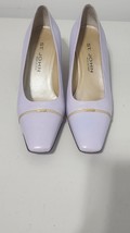 St John Women&#39;s Square Toe Leather Pumps Size 9 B Lavender Career Doc It... - $65.00