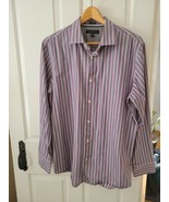 Banana Republic Striped Men&#39;s Shirt Size Large Slim Fit Long Sleeve Butt... - $8.79