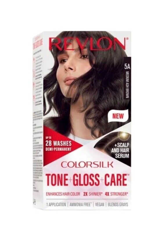 Revlon Colorsilk TONE+GLOSS+CARE Perm Hair Color, #5A Medium Ash  Brown - $13.79