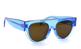 New Celine Paris CL40012F 84E Blue Crystal Brown Lens Authentic Sunglasses 52-19 - £210.55 GBP