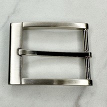 Silver Tone Rectangle Rectangular Simple Basic Belt Buckle - £5.51 GBP