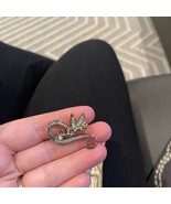 Elegant Gold and Silver Brooch with Rhinestones fairy - $25.64 CAD