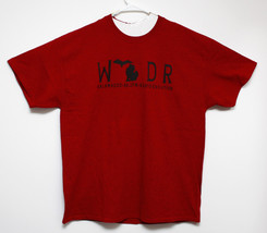 Gildan Heavy Cotton WIDR Kalamazoo 89.1 FM Radio T Shirt Red Size XL - $19.75