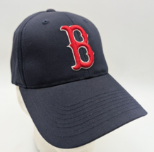 Vtg 90&#39;s Boston Red Socks MLB B Logo Navy Blue Strap Back Hat Outdoor Cap - $13.96