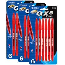 GX-8 Red Oil Gel Ink Pen, Ballpoint Pens, Medium Point 1.0mm | 6 Ct - £4.78 GBP+