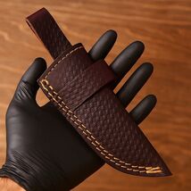 Chocolate Brown Leather Sheath For Straight Fixed Blade Knife Up To 5” B... - $11.57